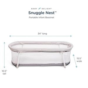 Baby Delight Snuggle Nest Bassinet, Portable Baby Bed, for Infants 0 – 5 Months